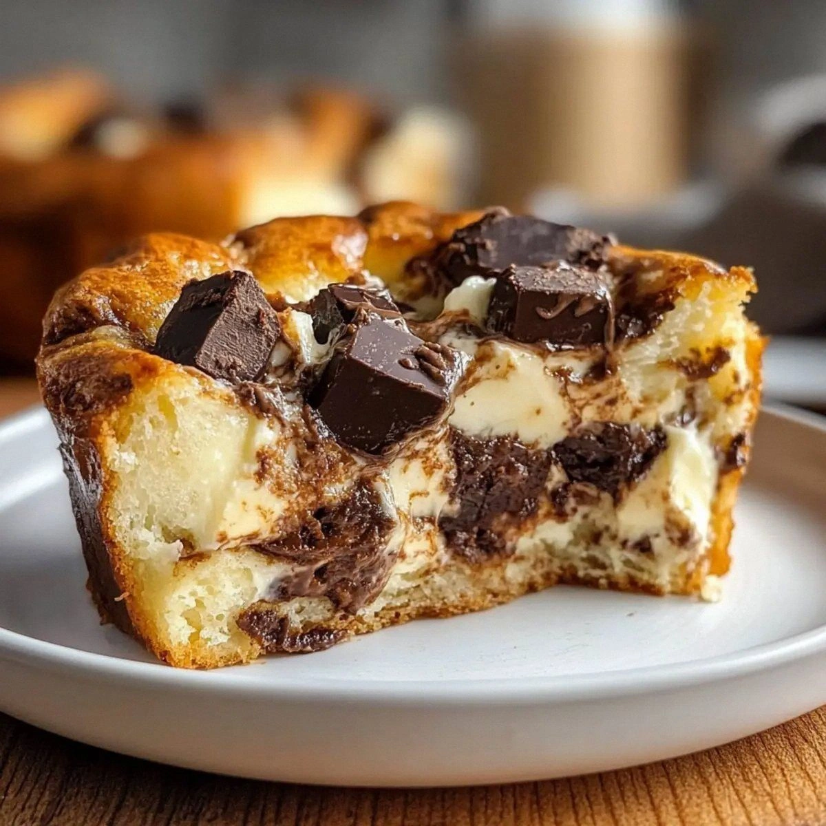 Decadent Chocolate & Cream Cheese Bread Pudding Bliss