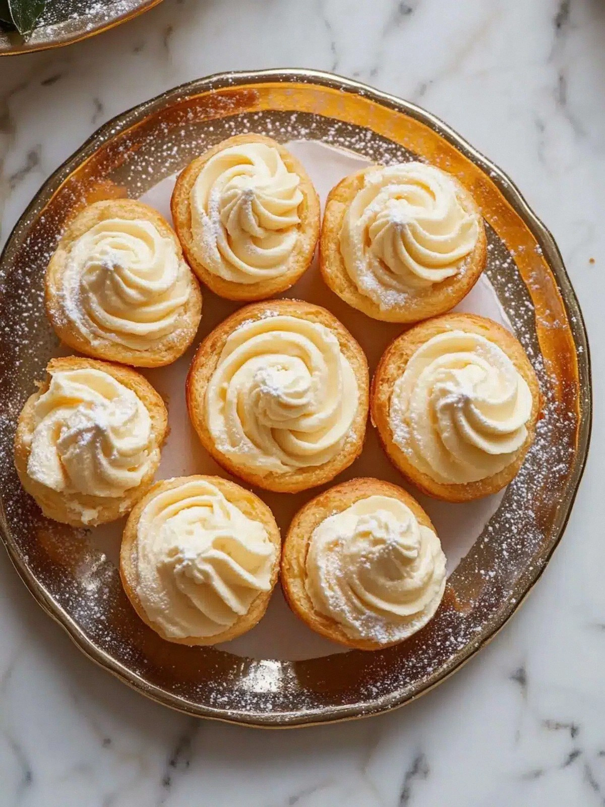 Decadent Eggnog Cream Puffs to