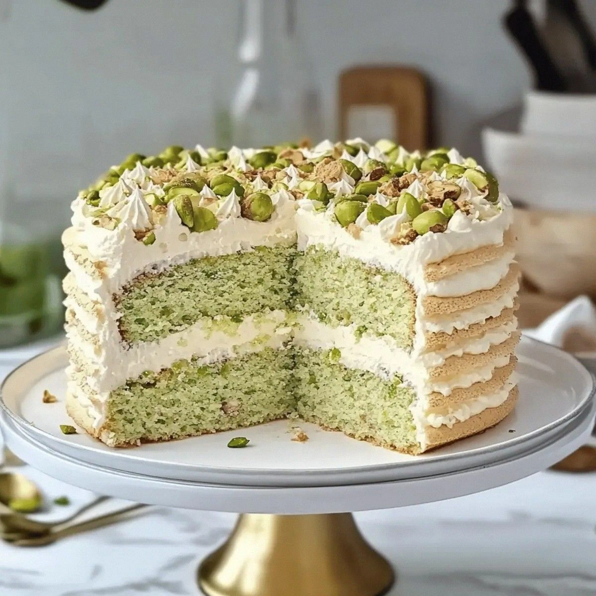 Decadent Pistachio Dacquoise Cake for Your Next Celebration