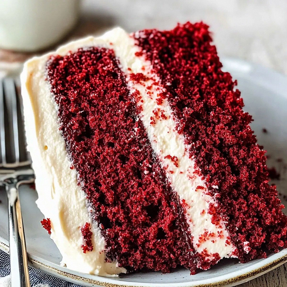 Decadent Red Velvet Cake with Cream Cheese Frosting Delight