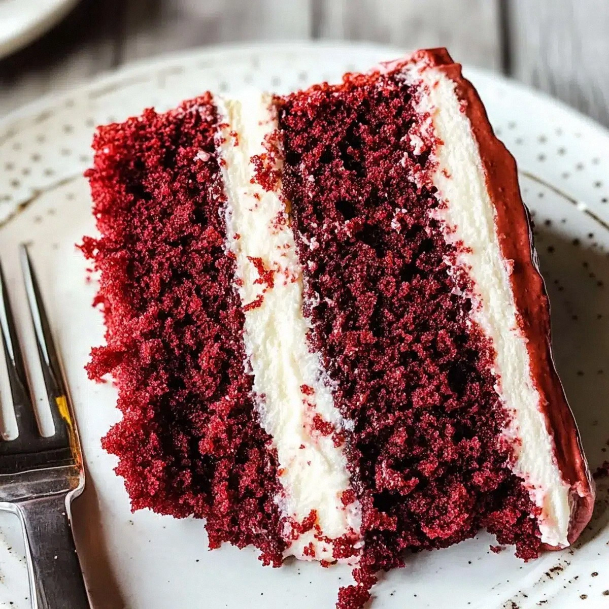Decadent Red Velvet Cake with Cream Cheese Frosting Delight