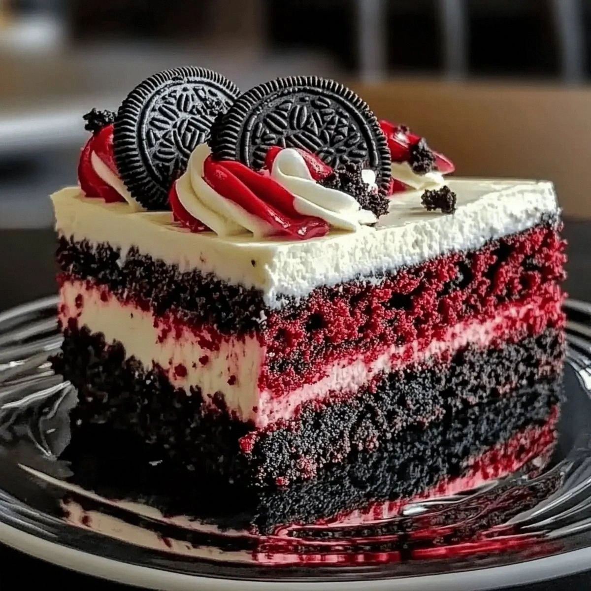 Decadent Red Velvet Oreo Chees