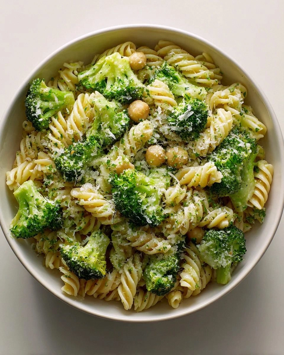 Delicious Broccoli Chickpea Pasta with Garlic Olive Oil Recipe