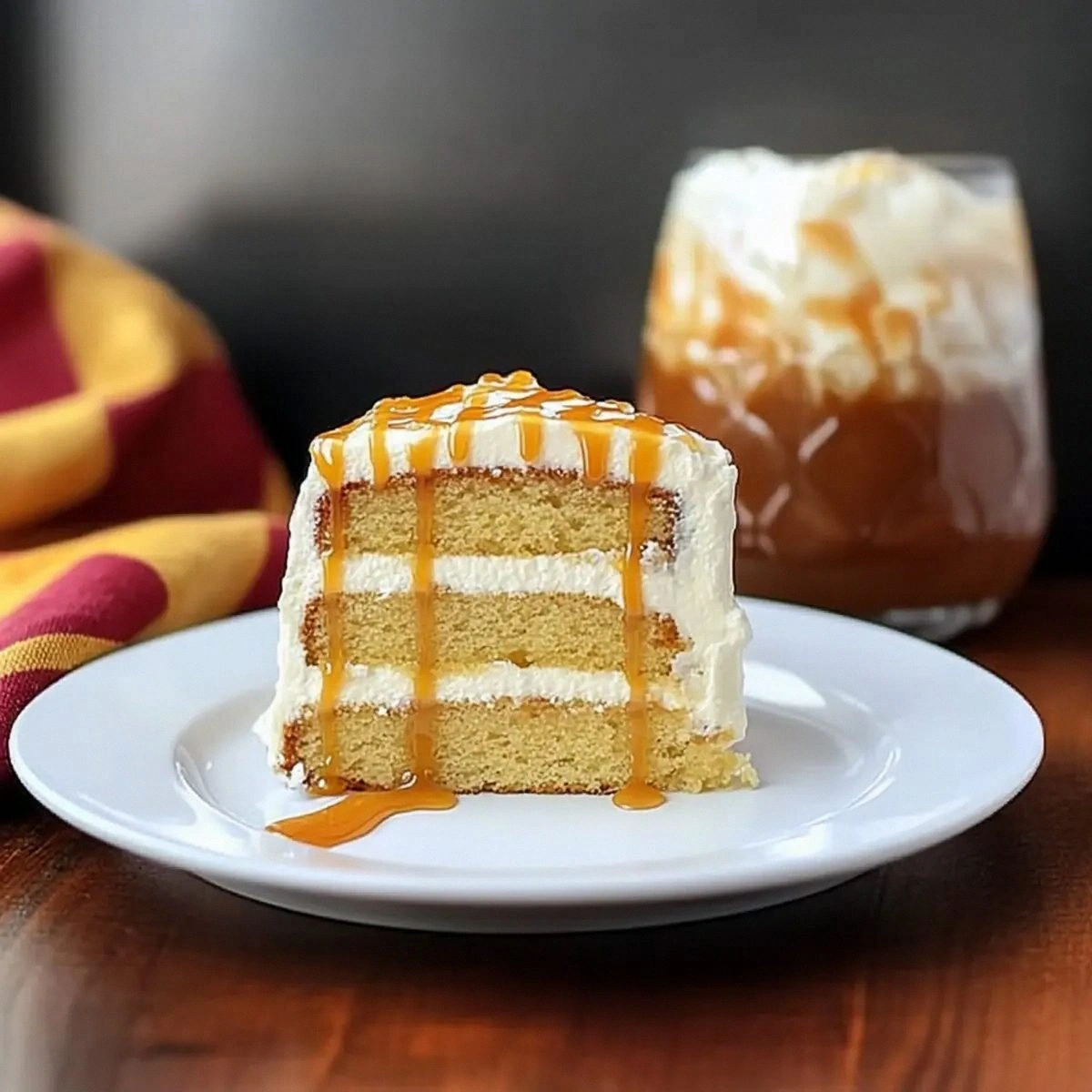 Delicious Butterbeer Cream Cak