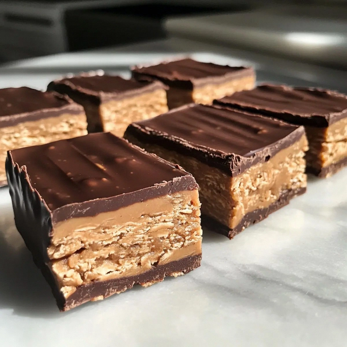 Delicious Copycat Reese’s Peanut Butter Protein Bars Made Easy
