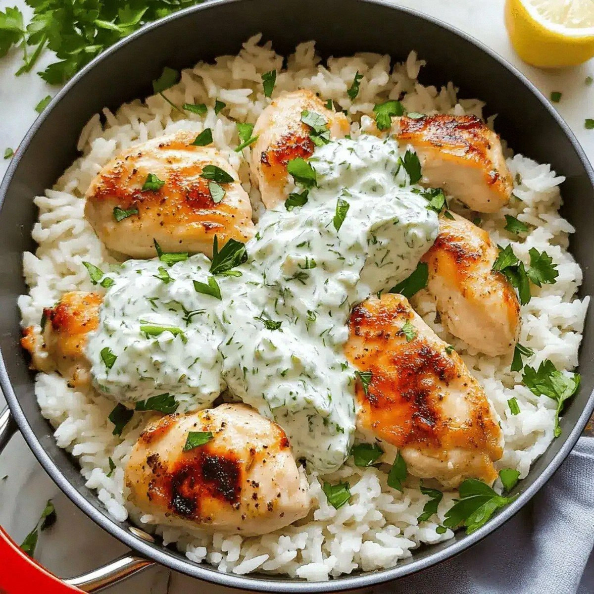 Delicious Dump-and-Bake Chicken Tzatziki with Rice Made Easy