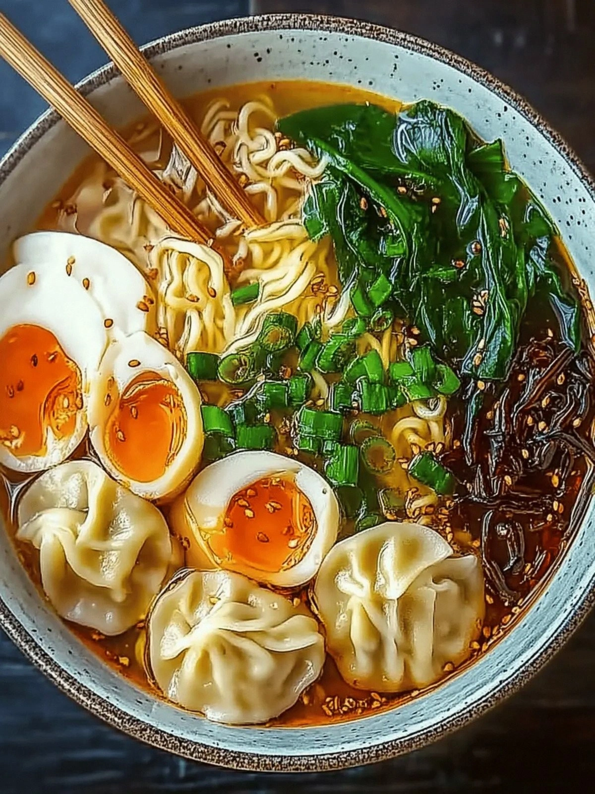Delicious Dumpling Ramen Bowl 