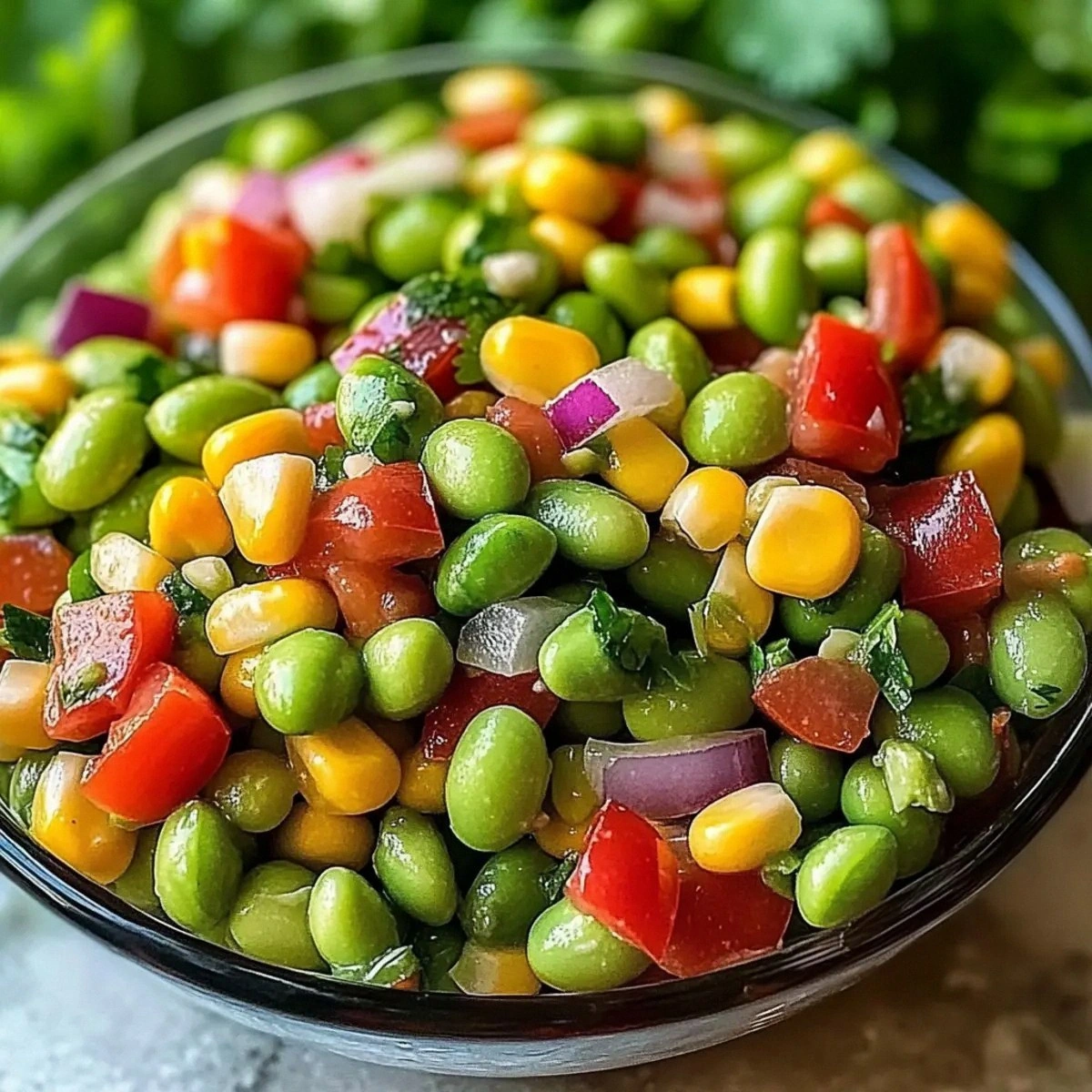 Delicious Edamame Salad with Cilantro Lime Dressing Bliss