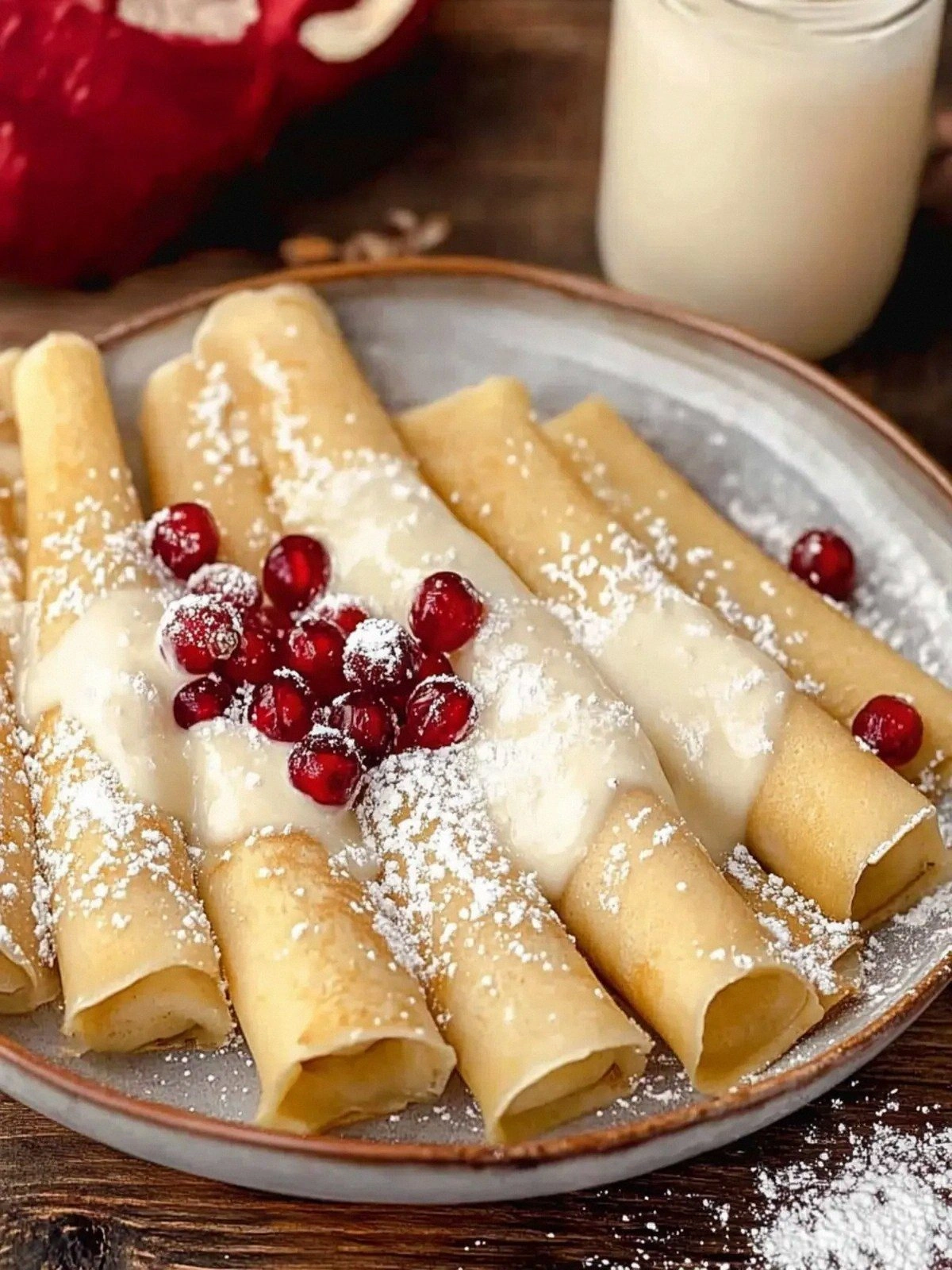 Delicious Eggnog Crepes with F
