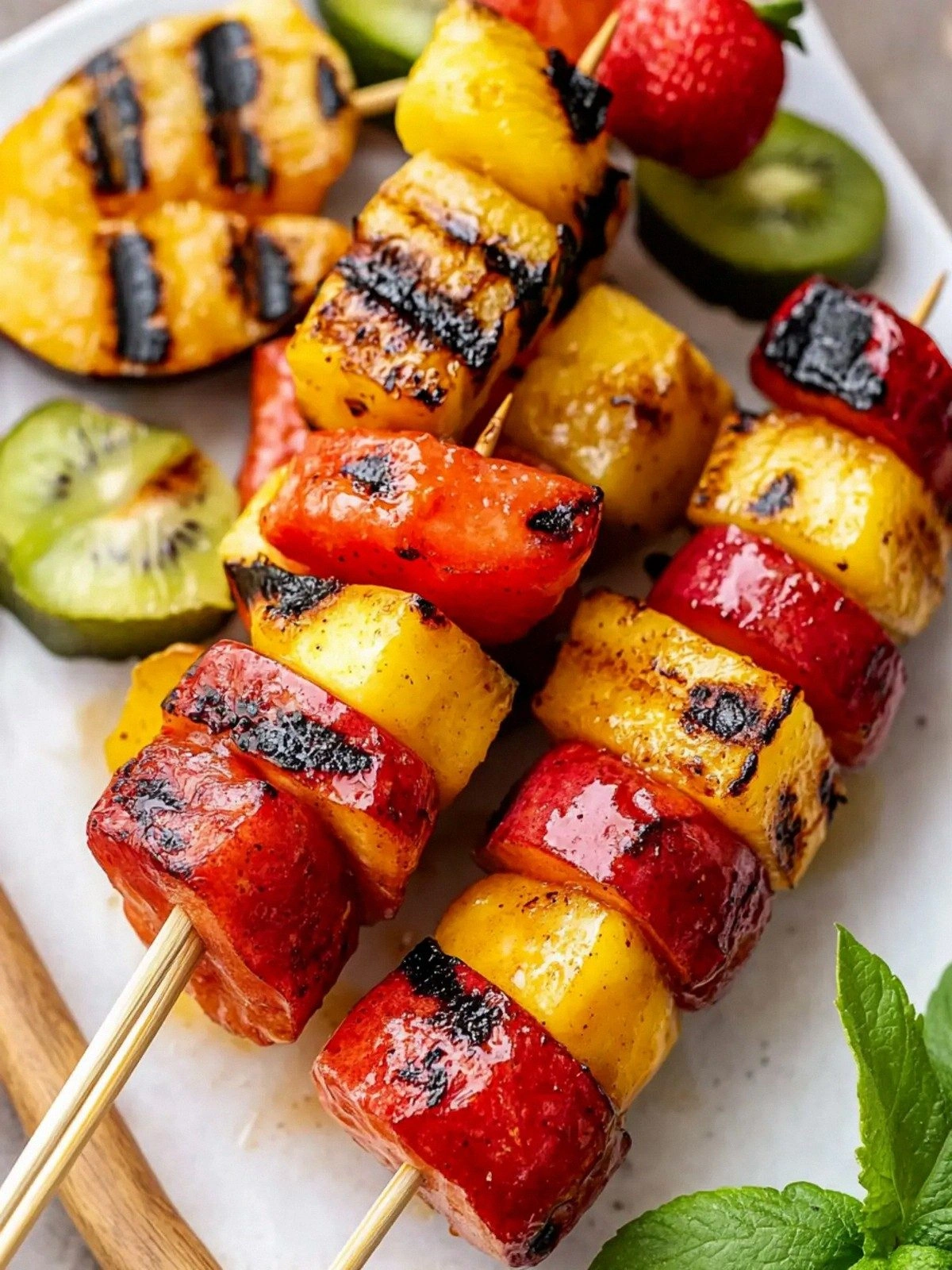 Delicious Grilled Fruit Kabobs