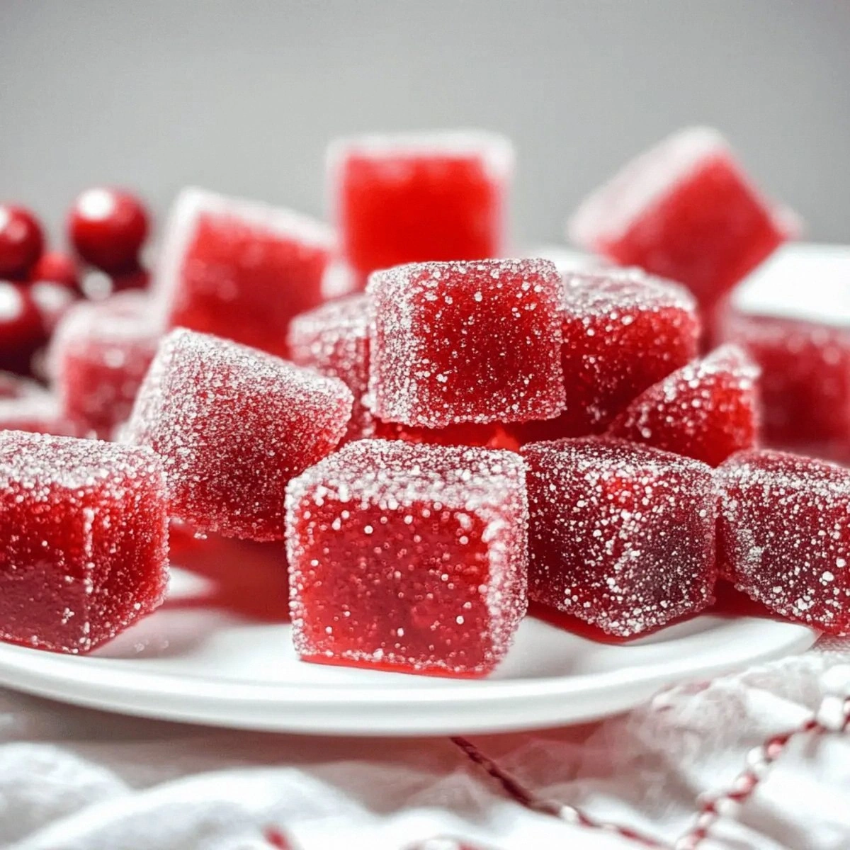 Delicious Homemade Cranberry Jelly Candies for Holiday Cheer
