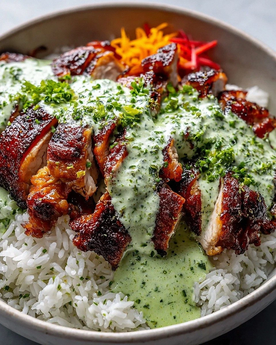 Delicious Peruvian Chicken and Rice with Green Sauce Recipe
