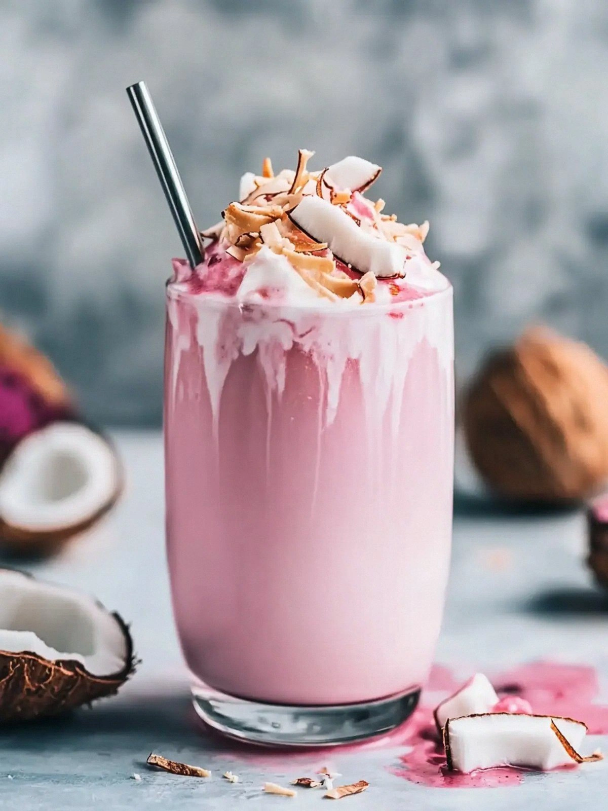 Delicious Pink Coconut Iced La