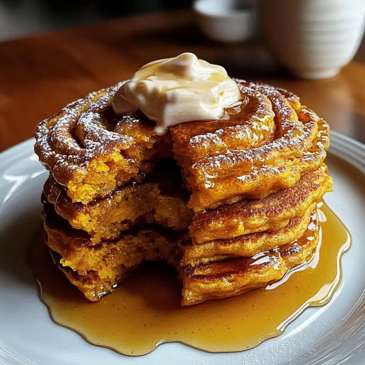 Delicious Pumpkin Cinnamon Roll Pancakes to Brighten Your Morning