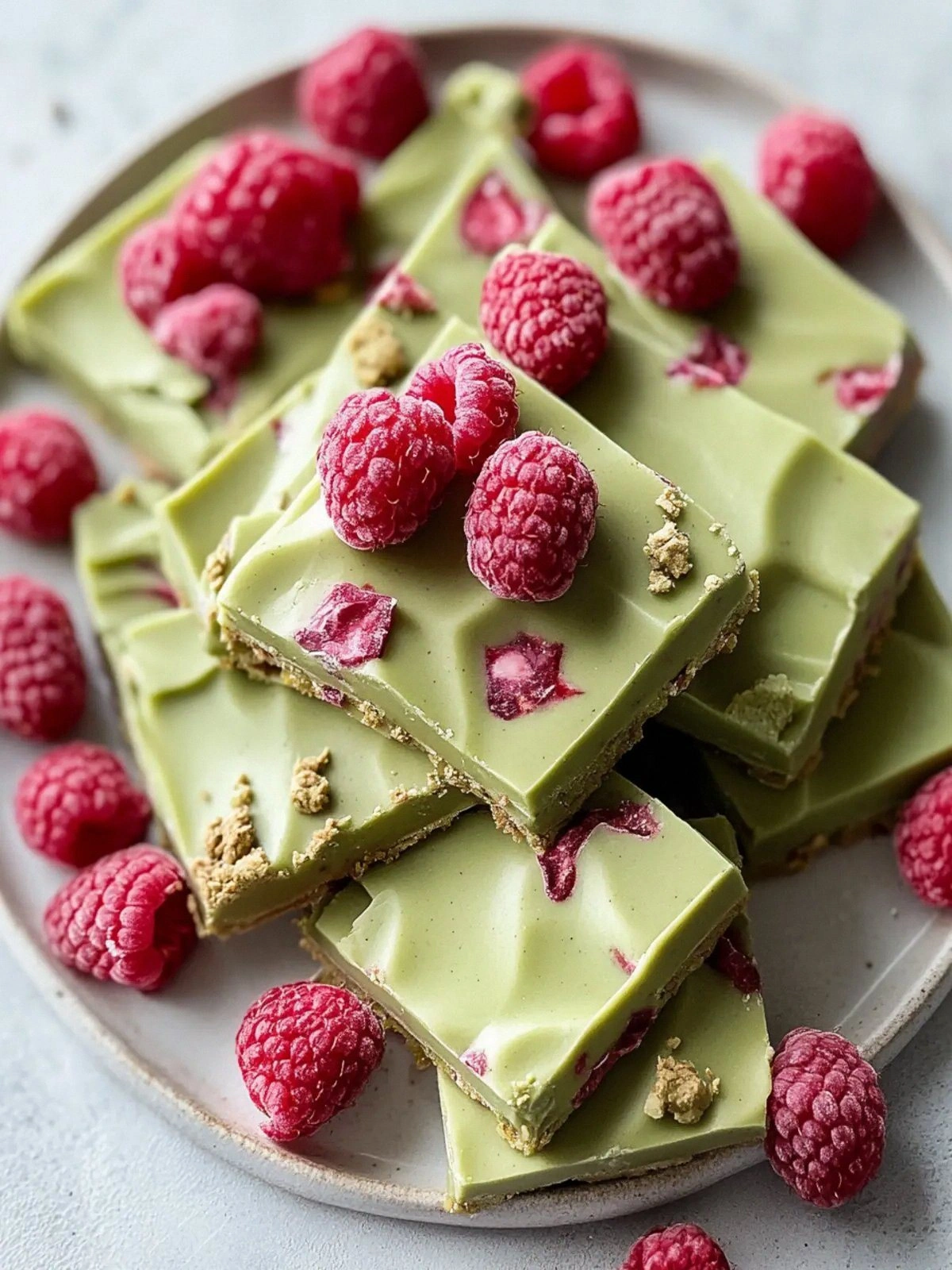 Delicious Raspberry Matcha Bar
