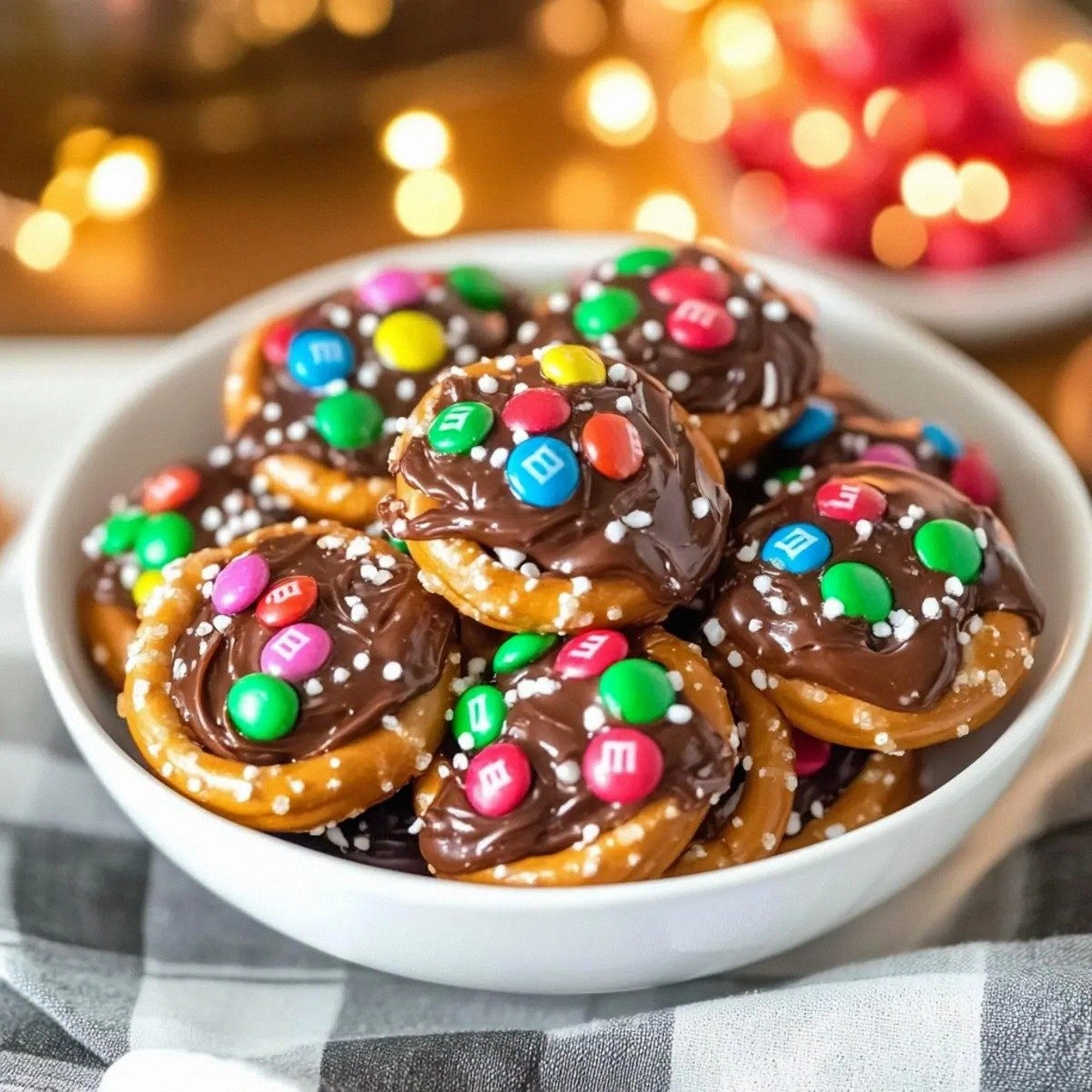 Delicious Rolo Pretzels with M&M Candies for Festive Fun