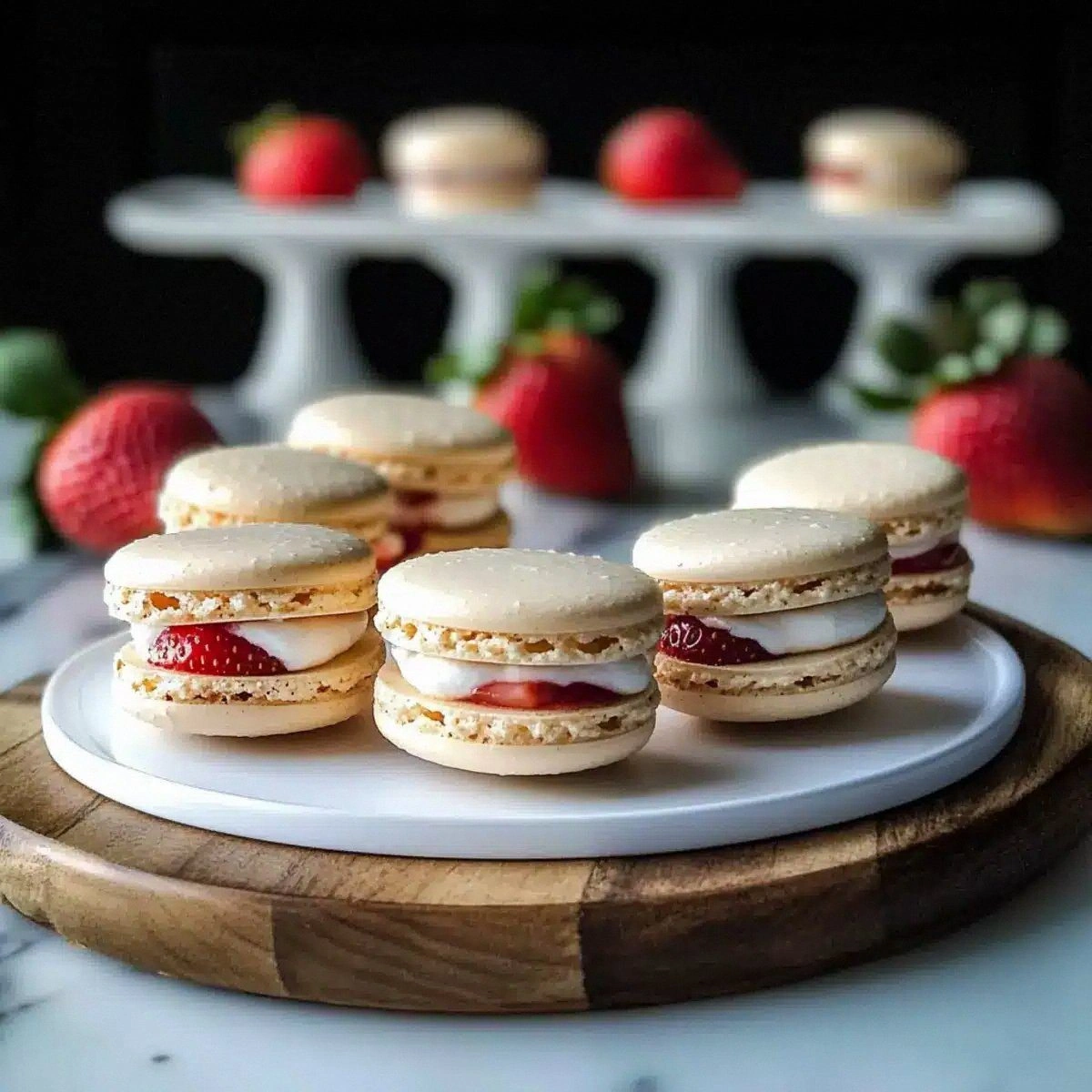 Delicious Strawberry Shortcake Macarons for Sweet Summer Bliss