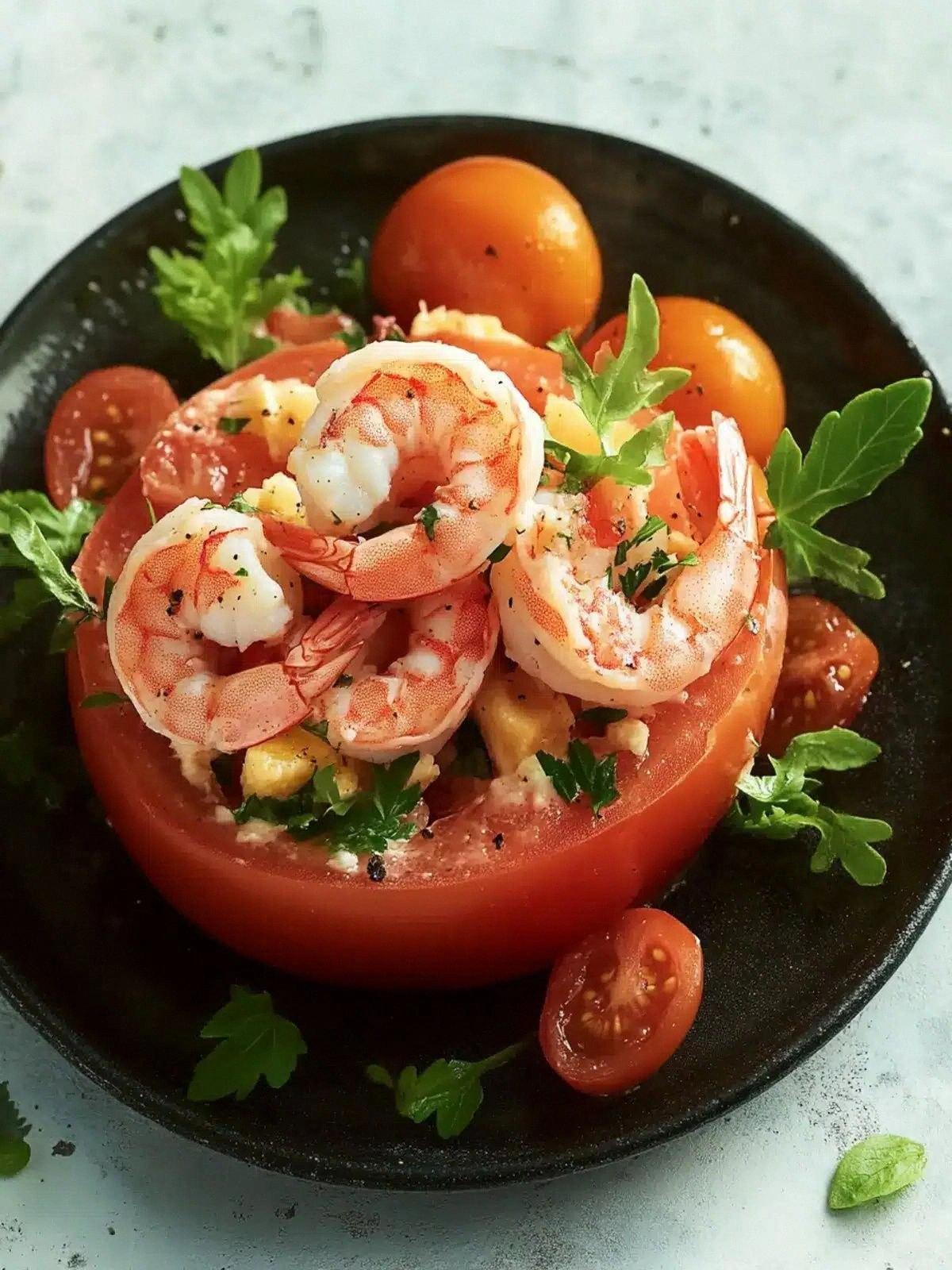 Delicious Tomatoes with Shrimp