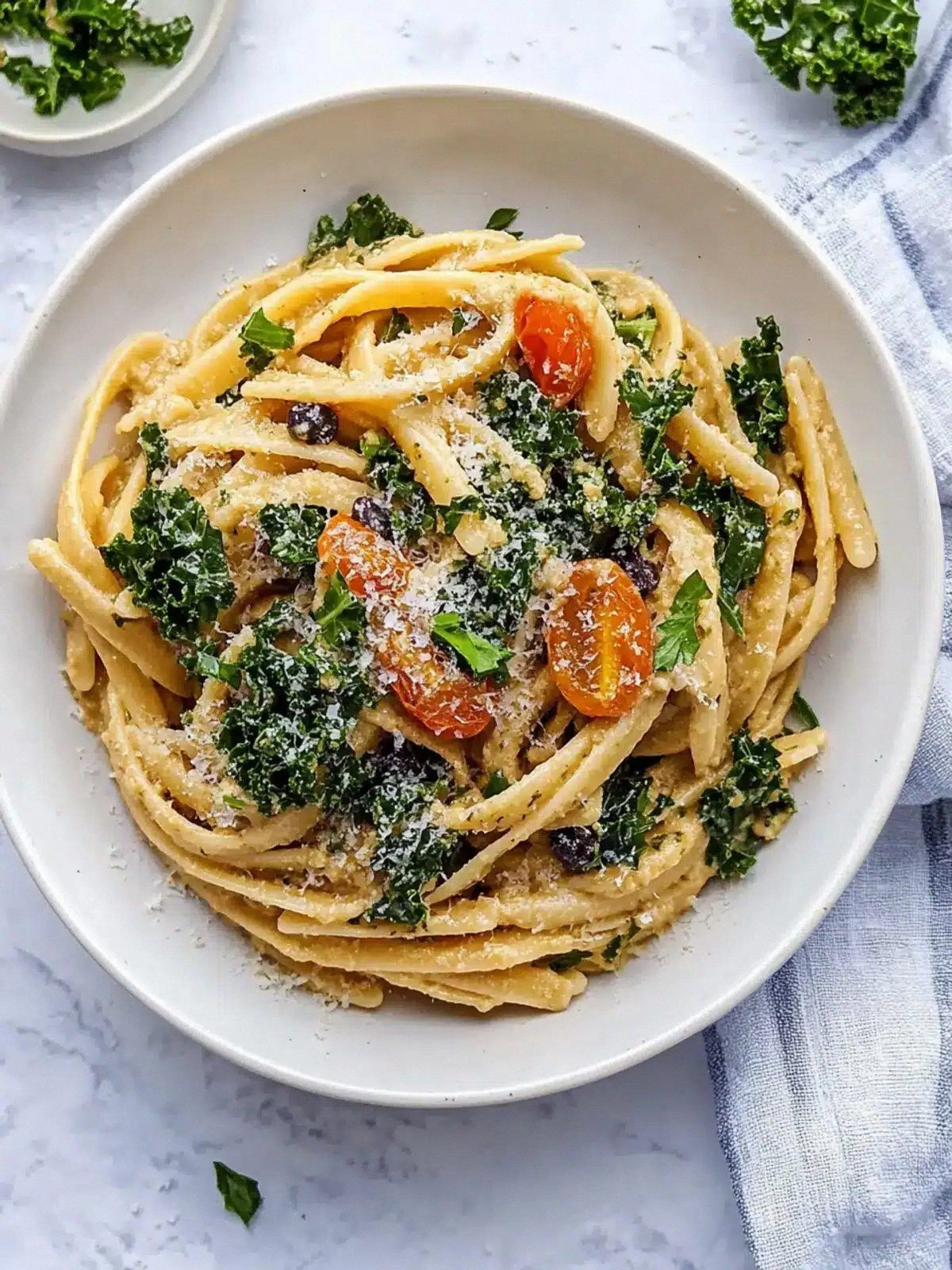 Delicious Vegan Hummus Pasta w