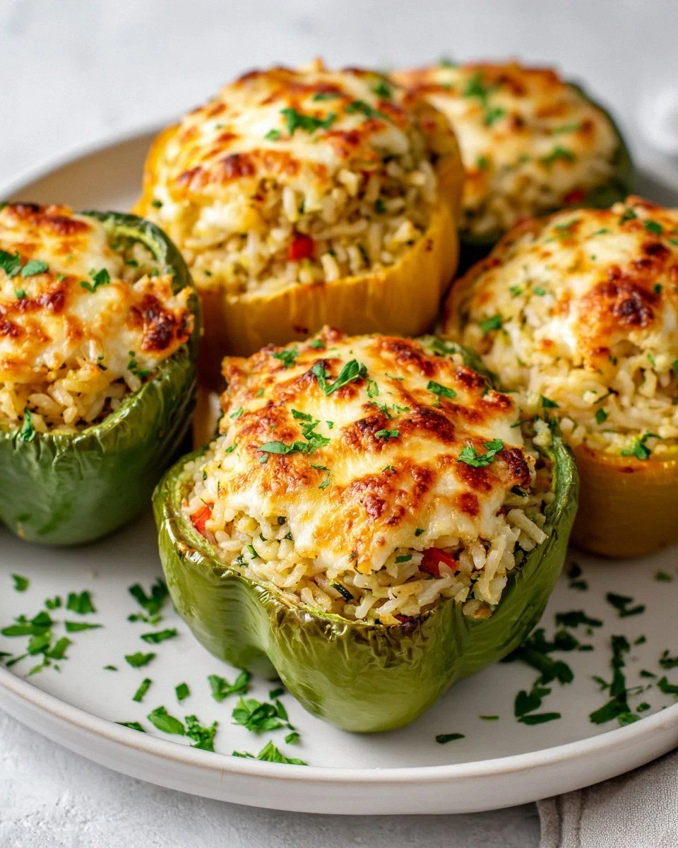 Delicious Vegetarian Stuffed Bell Peppers With Rice Recipe