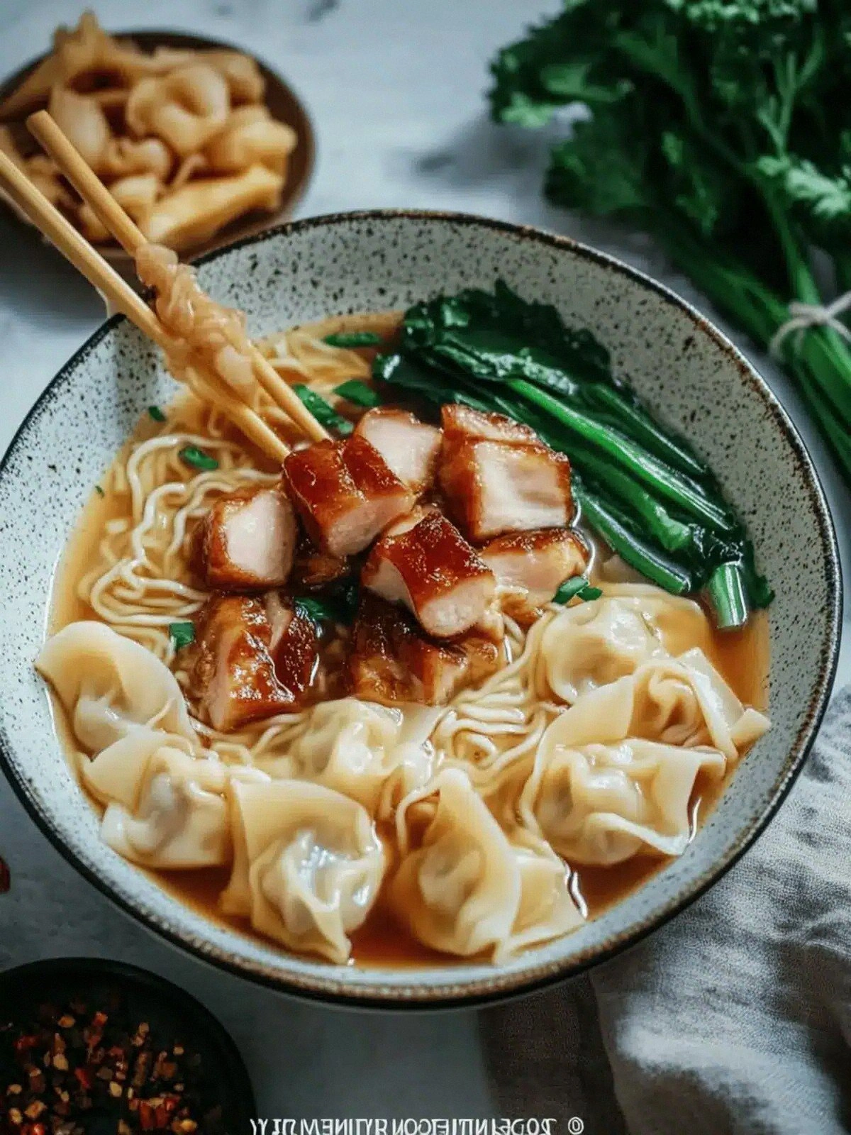 Delicious Wonton Char Siu Nood