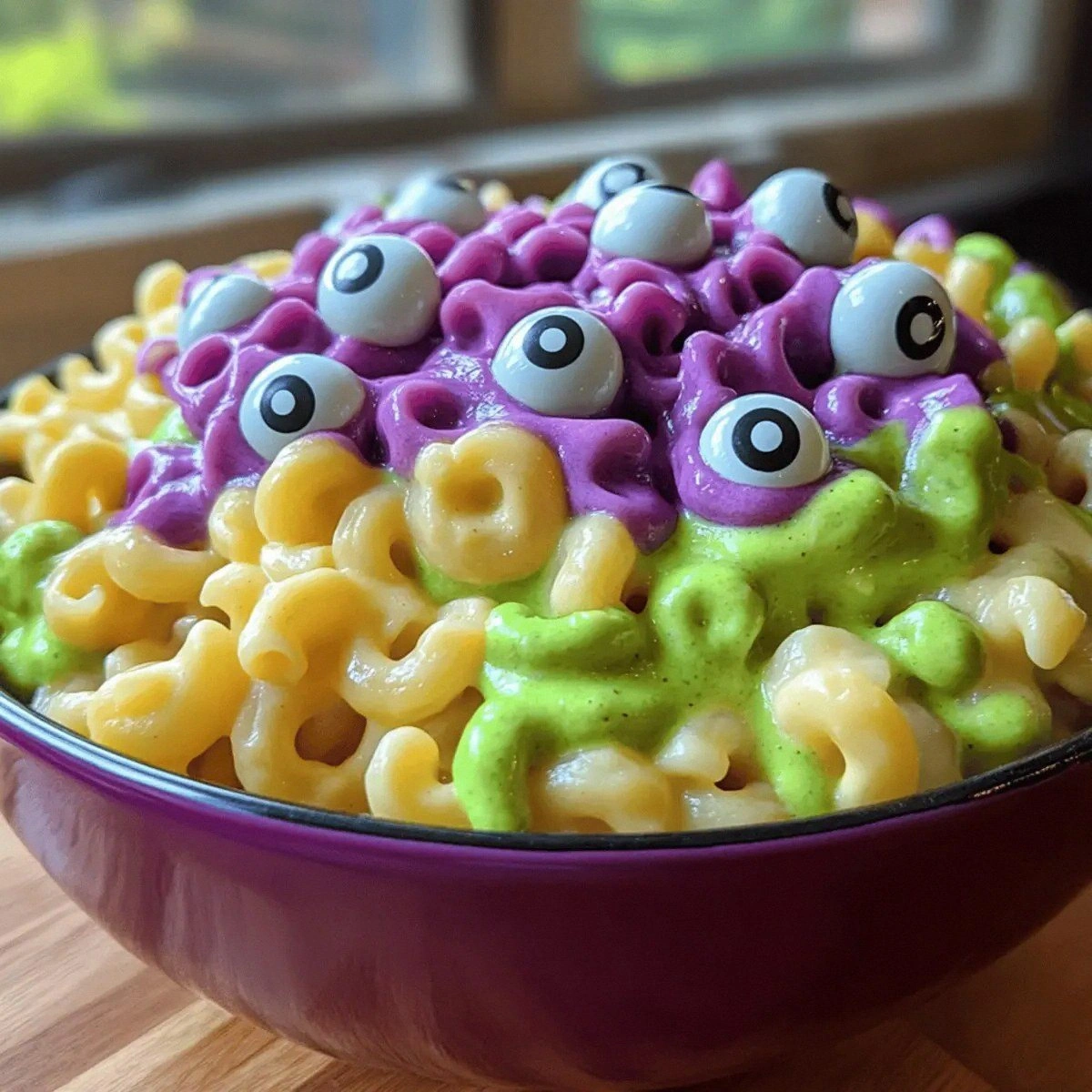 Deliciously Fun Monster Mac and Cheese for Halloween Playtime