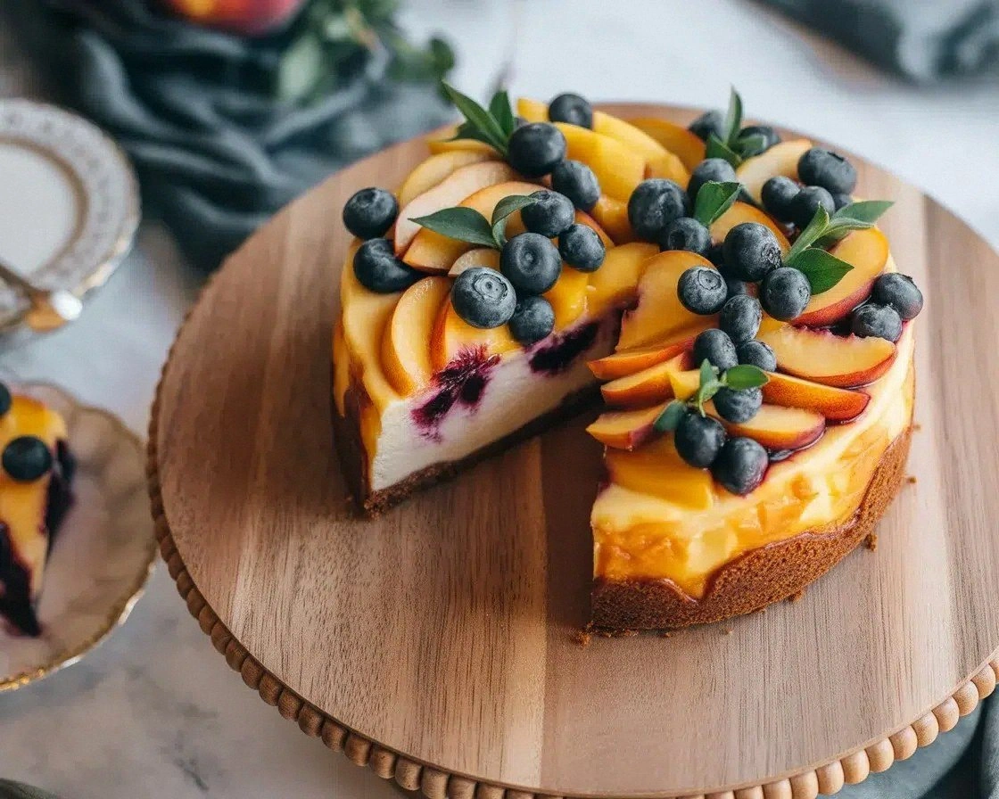 Deliciously Light Peach Bluebe