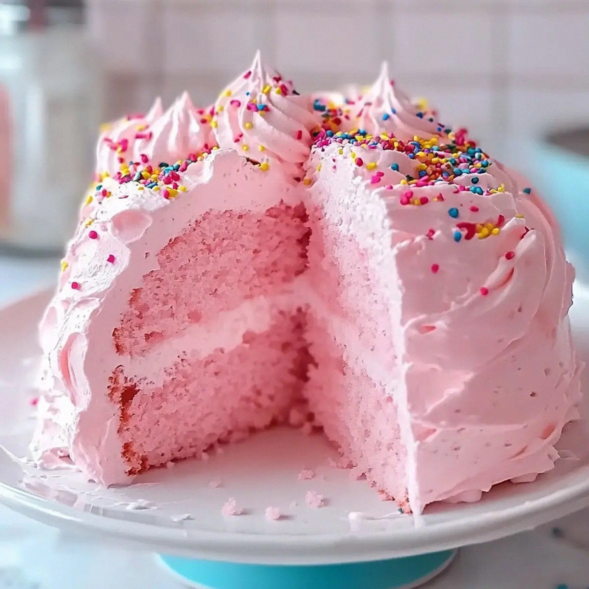 Delightful Beautiful Pink Angel Food Cake for Every Celebration