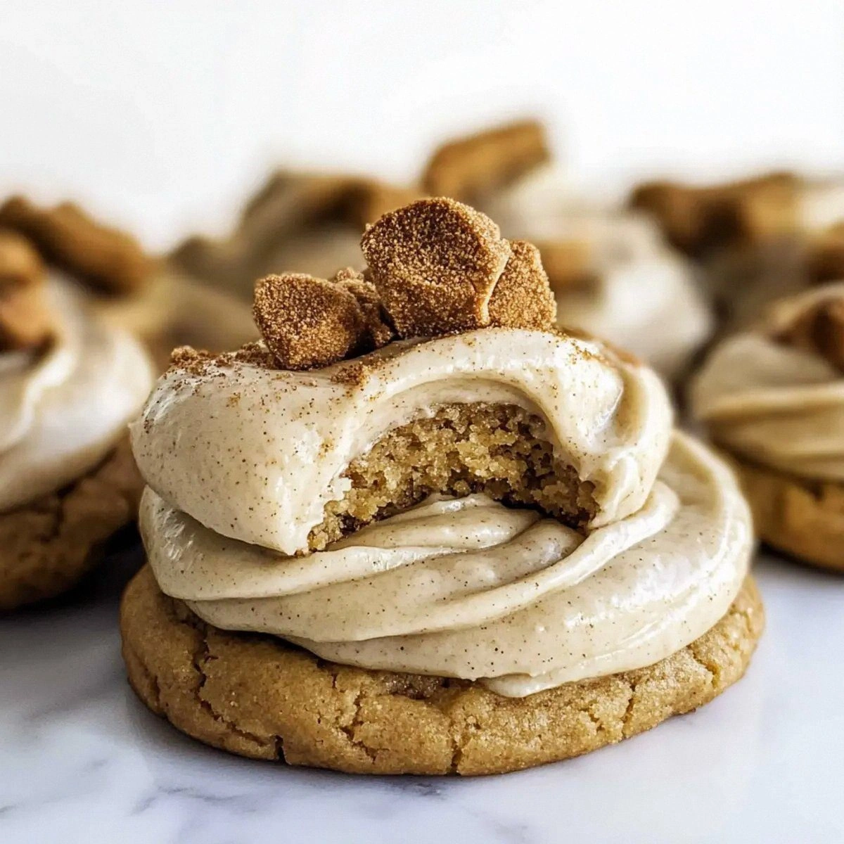 Delightful Biscoff Butter Cookies with Creamy Frosting