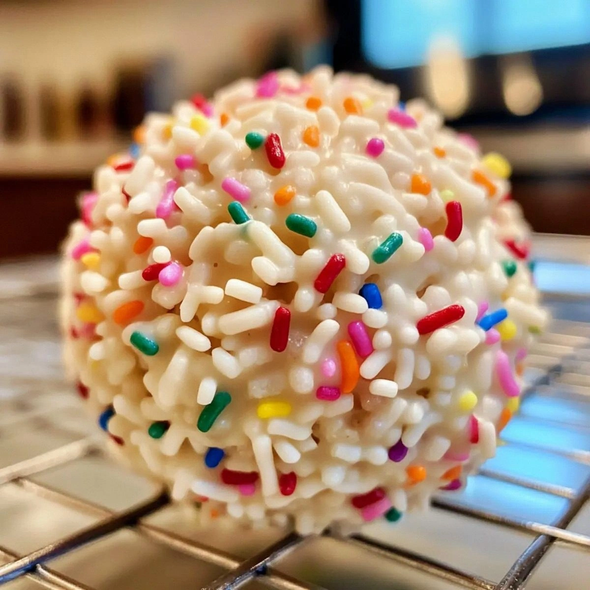 Delightful Christmas Rice Crispy Treats with Festive Sprinkles