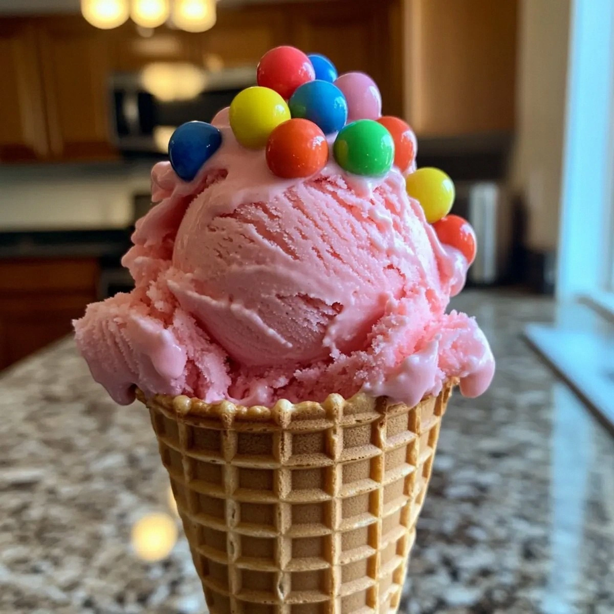 Delightful No Churn Bubblegum Ice Cream for Summer Fun