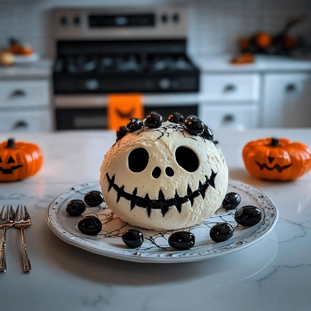 Delightful Skellington Cheese Ball Appetizer for Halloween Fun