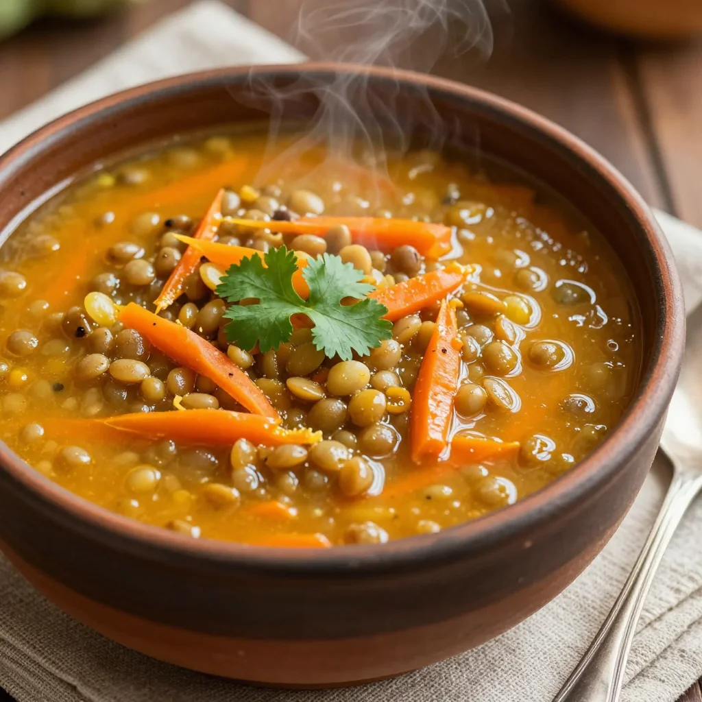 Pantry Clean-Out Lentil and Carrot Soup with Turmeric