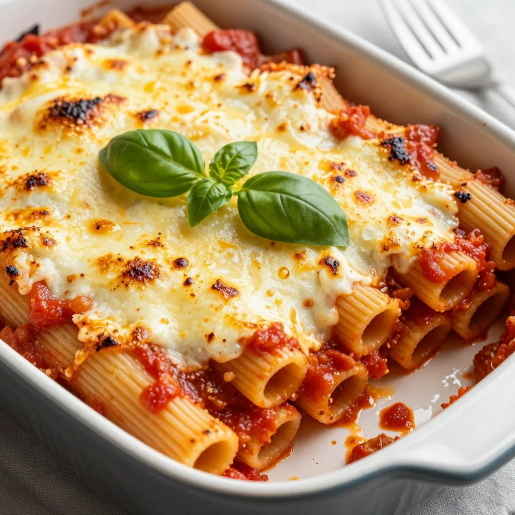 Cheesy Baked Ziti Recipe Using Only Pantry Staples