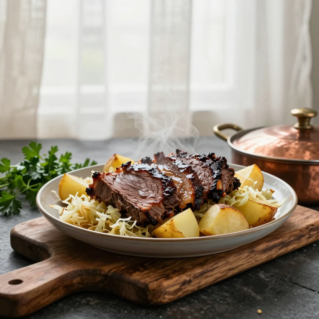 Slow Cooker Corned Beef Brisket with Cabbage and Potatoes