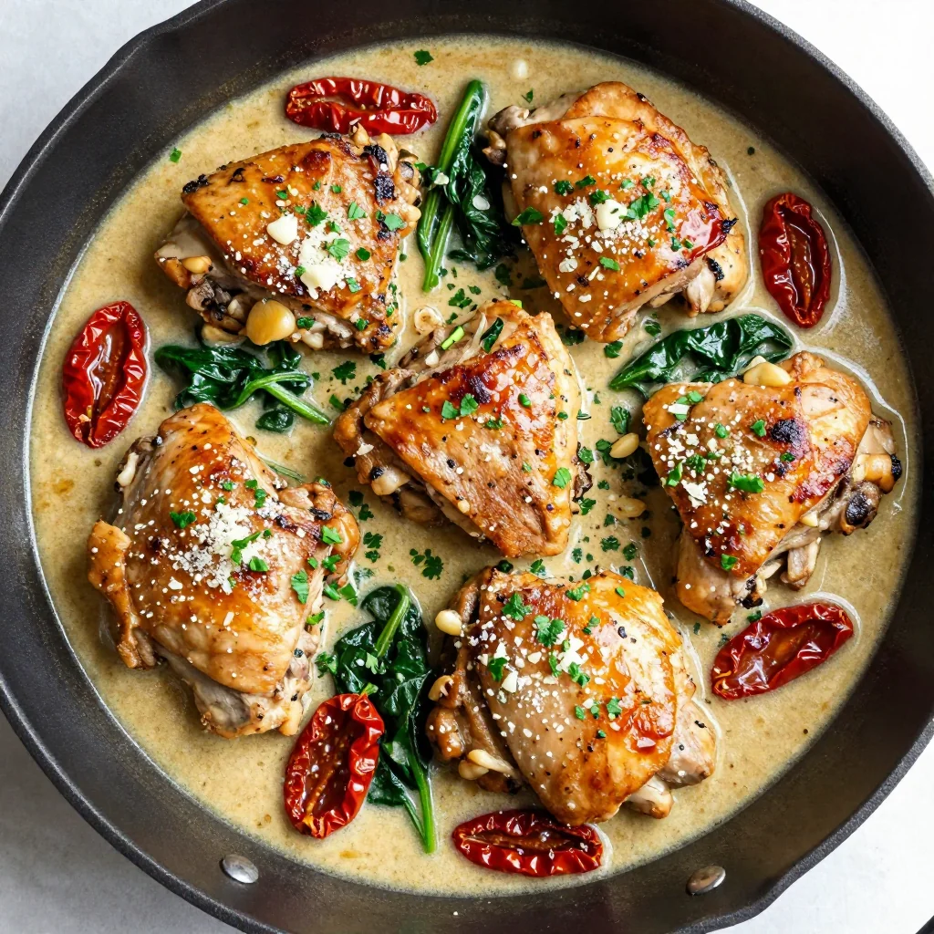 One Skillet Creamy Tuscan Chicken for a Quick Dinner