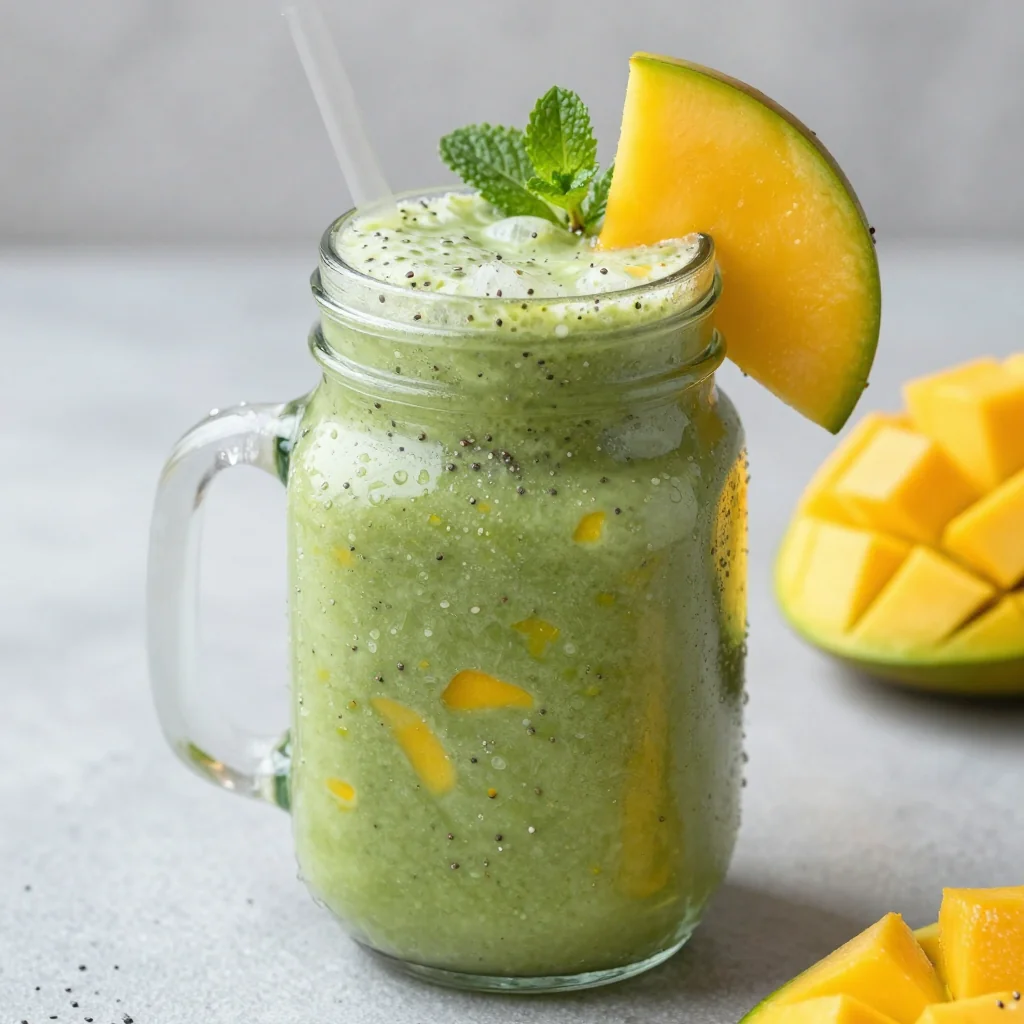 Mango Spinach Detox Smoothie to Start Your Day