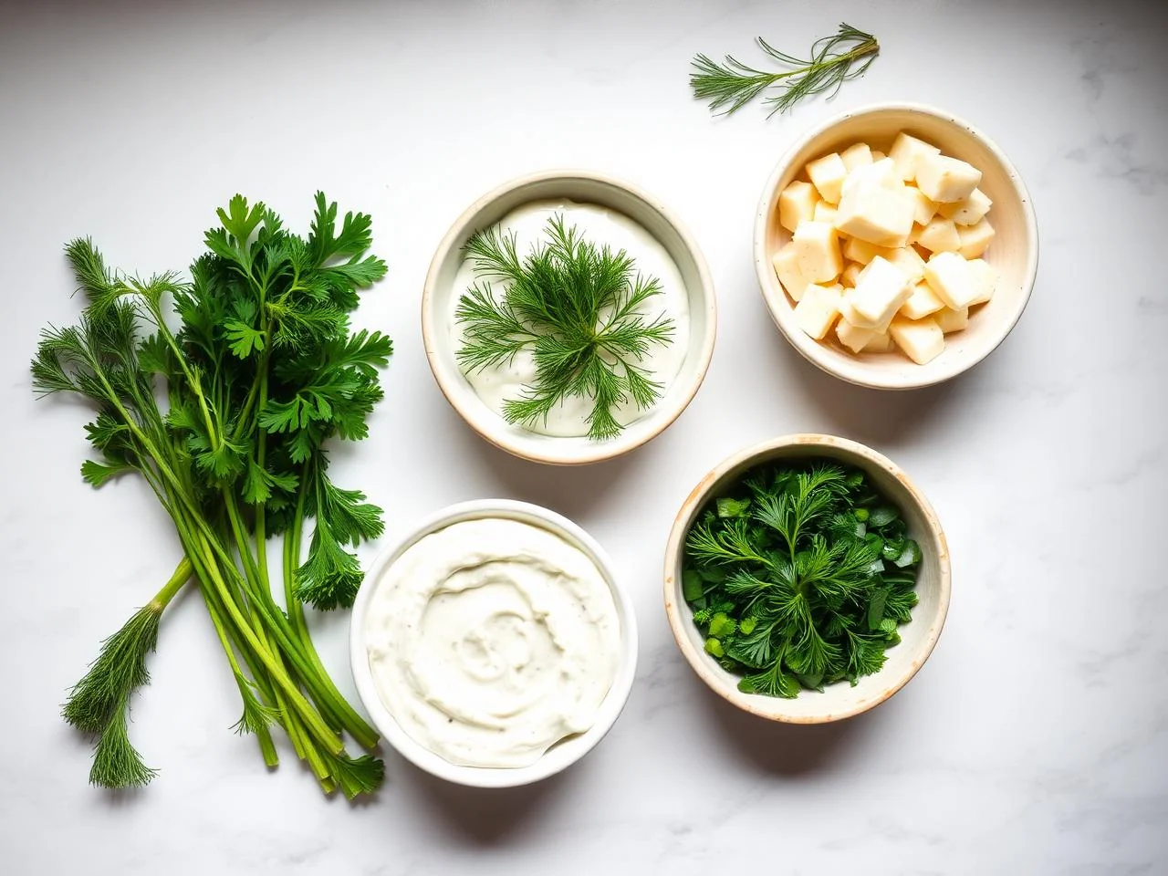 Ingredients for Dill Dip