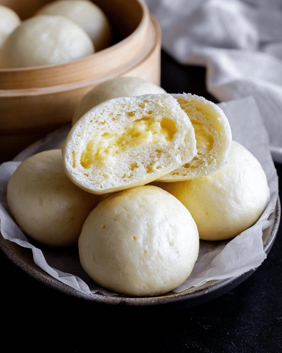 Dim Sum Steamed Custard Buns (
