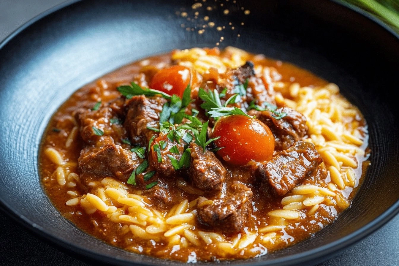 Discover Giouvetsi Greek Beef 