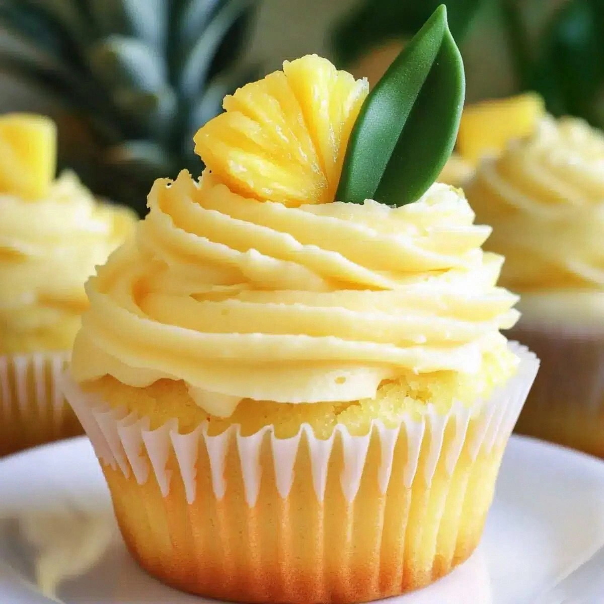 Dole Whip Cupcakes with Pineap