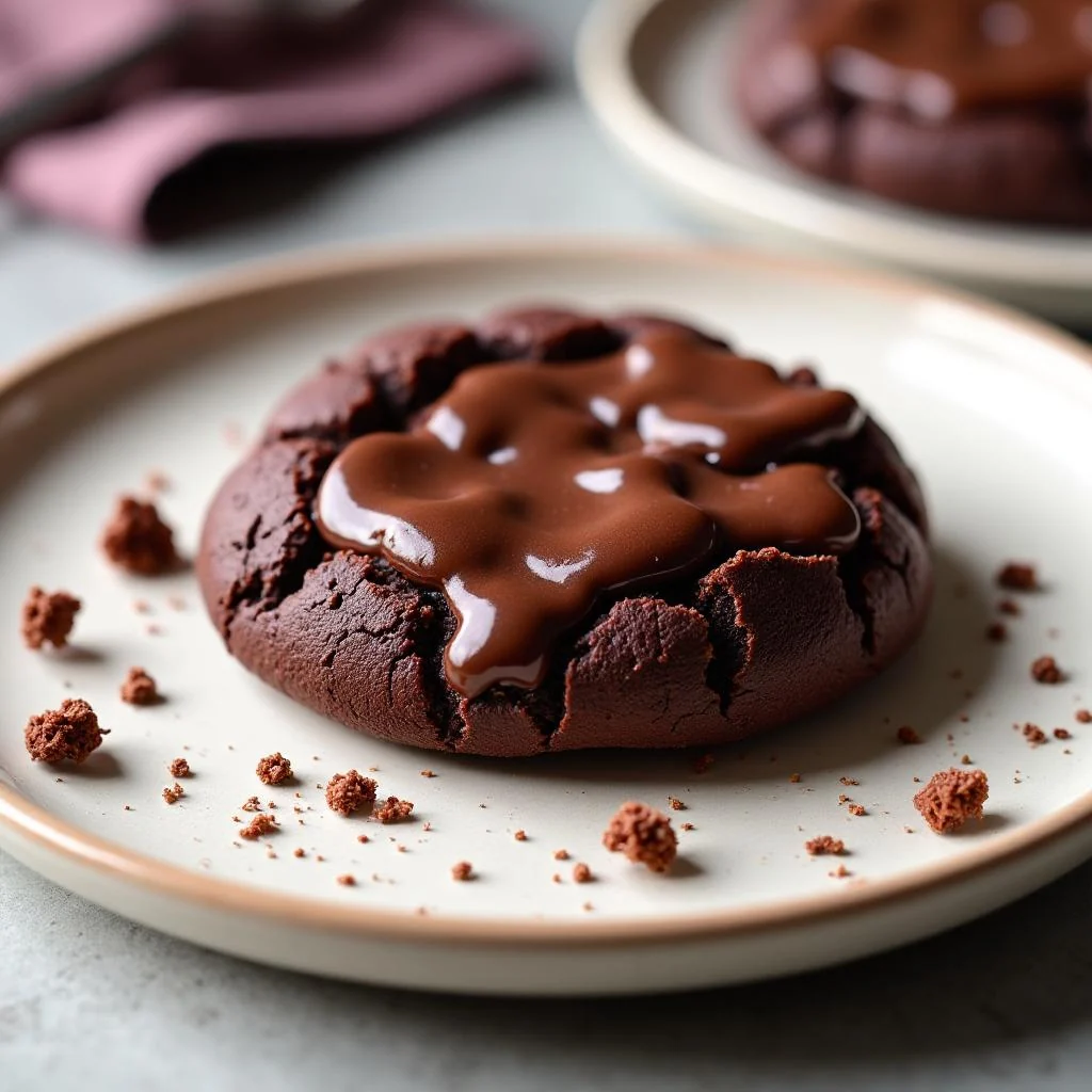 Double Chocolate Crinkle Cookies