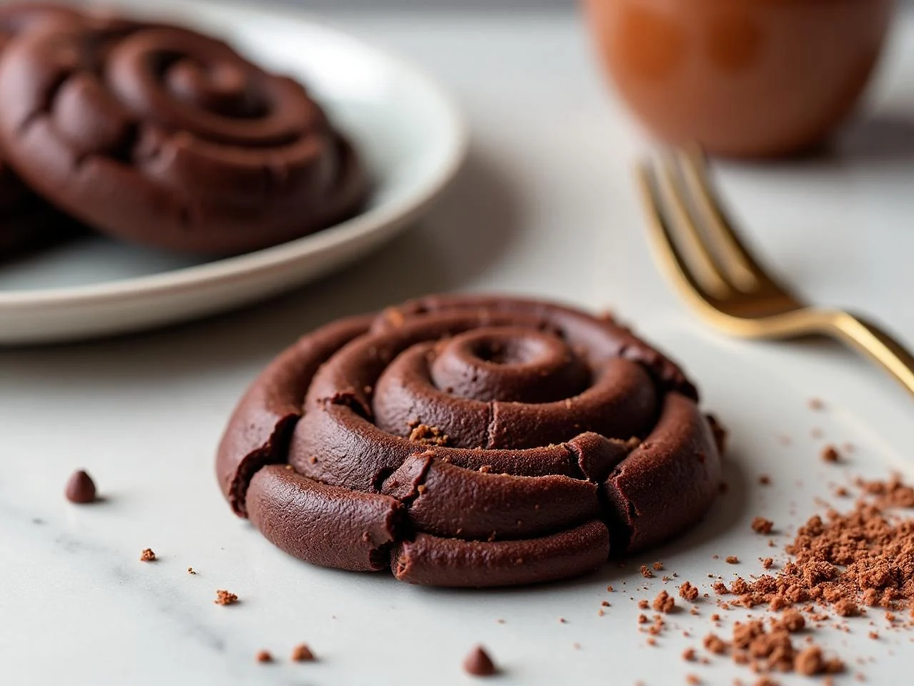 Double Chocolate Crinkle Cookies
