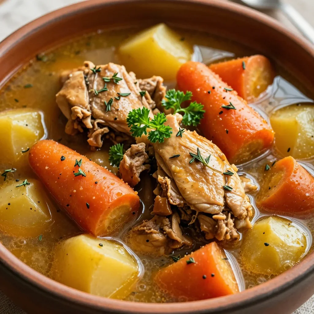 Hearty Chicken Stew with Root Vegetables for Wellness