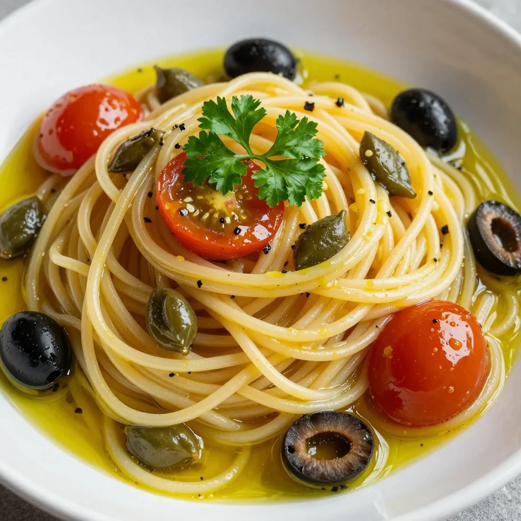 Pantry Pasta With Canned Olives And Capers