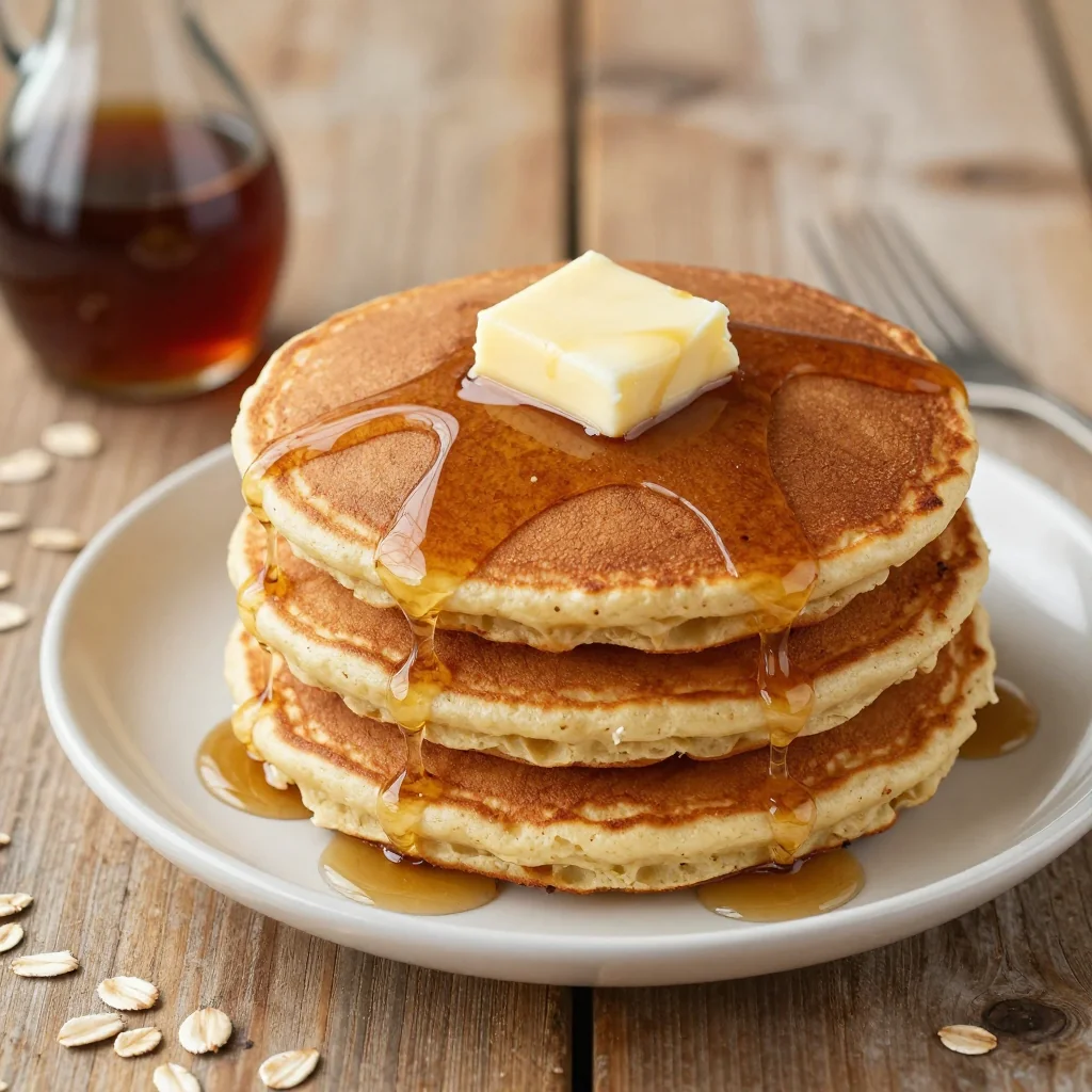 Warm Oatmeal Pancakes Using Pantry Flour and Old-Fashioned Oats
