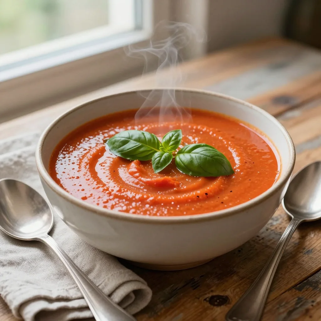 Tomato Basil Soup Creamy Homemade
