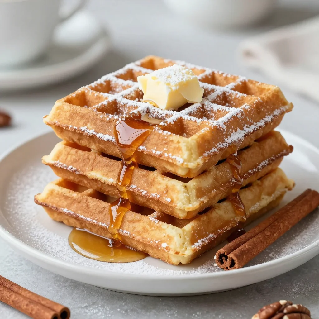 Soft Gingerbread Waffles for a Cozy Winter Breakfast