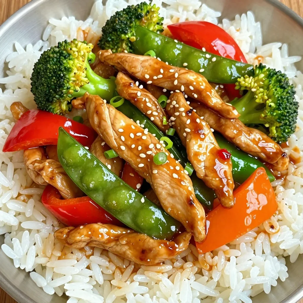 Easy Weeknight Chicken Stir Fry with Vegetables and Rice