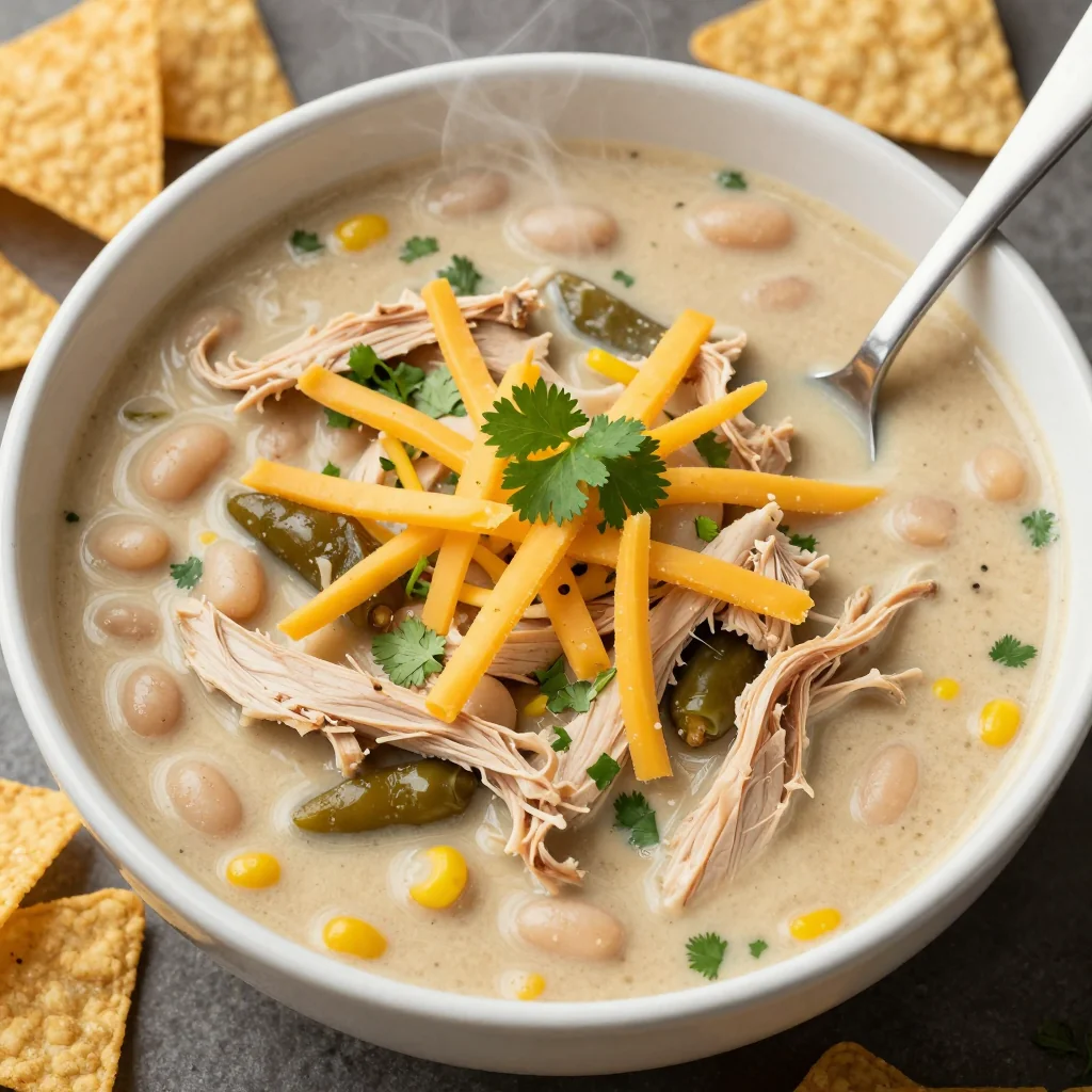 Slow Cooker White Turkey Chili for Leftover Love